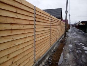 Деревянный забор елочка 150 метров фото в Сергаче
